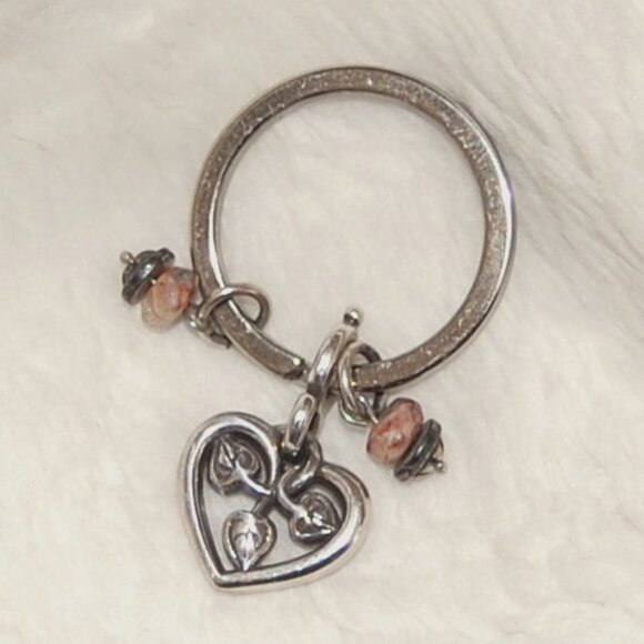 NWOT Vintage (2000) Brighton Heart Charm Key Fob - Picture 3 of 7
